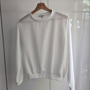 Oak + Fort Sheer White Blouse, O/S